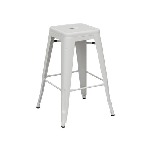 Durafurn Riviera Commercial Grade Steel Counter Stool, White Durafurn