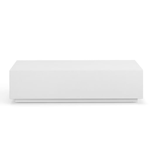 Plade Concrete Coffee Table, 130cm, White FLH