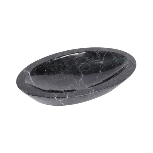 Orvieto Marble Oval Jewellery Tray, Black Marble Realm