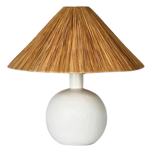 Esta Table Lamp, Raffia Cone Shade MRD Home