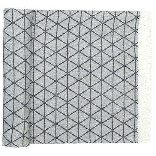 Mckenna Cotton Jacquard Table Runner, 250x35cm, Blue NF Living