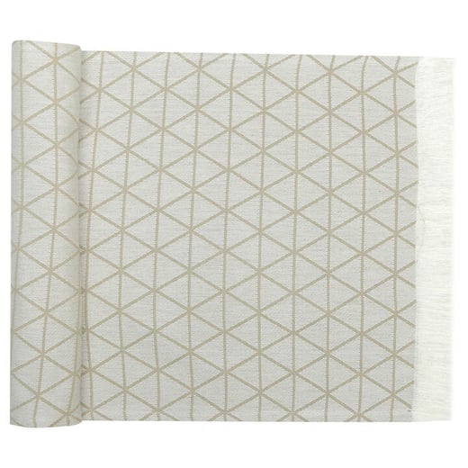 Mckenna Cotton Jacquard Table Runner, 250x35cm, Taupe NF Living