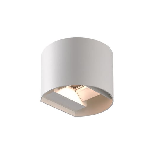 Sims IP54 Exterior Up / Down Dimmable LED Wall Light, Round, 6W, CCT, Black 3A Lighting