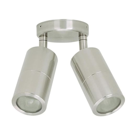 Timnath IP65 Exterior Double Adjustable Wall Light, GU10, Titanium 3A Lighting