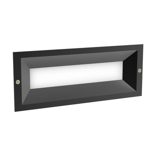 Louis IP65 Exterior Recessed LED Wall / Step Light, Style B, CCT, Black 3A Lighting