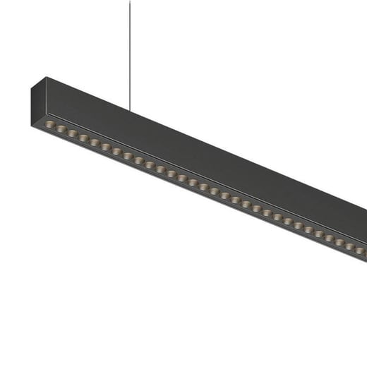 Seran Aluminium Dimmable LED Linear Pendant / Ceiling Light, 55cm, CCT, Black 3A Lighting