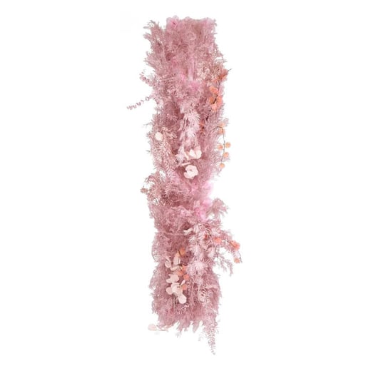 JMC Artificial Cypress & Eucalyptus Foliage Table Runner, 200cm, Pink JMC Floral