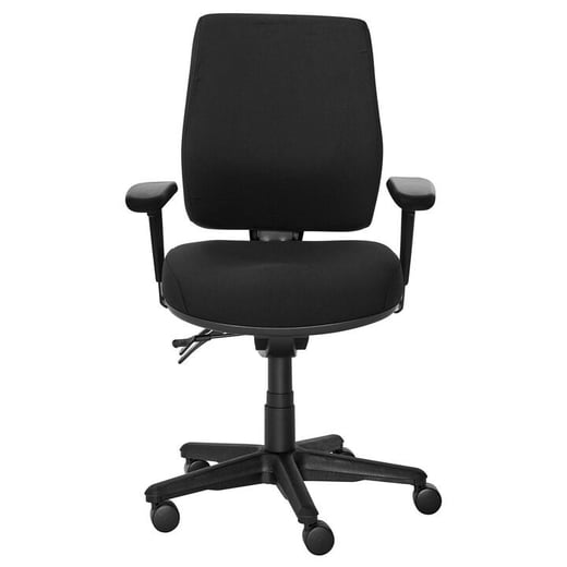 Buro Roma Fabric Office Chair with Arms, High Back, Black Buro Seating