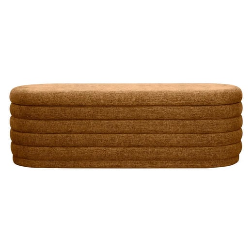 Demi Fabric Storage Ottoman Bench, 150cm, Butterscotch Cozy Lighting & Living
