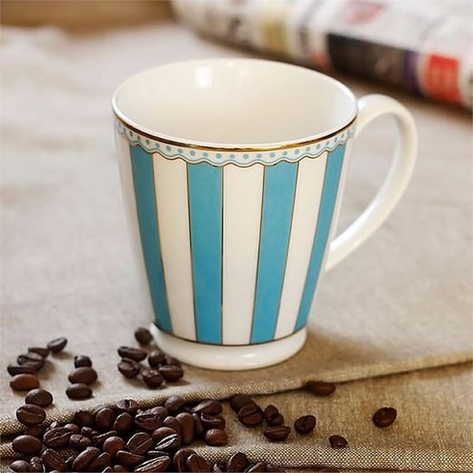 Noritake Carnivale Fine Porcelain Mug, Light Blue Noritake