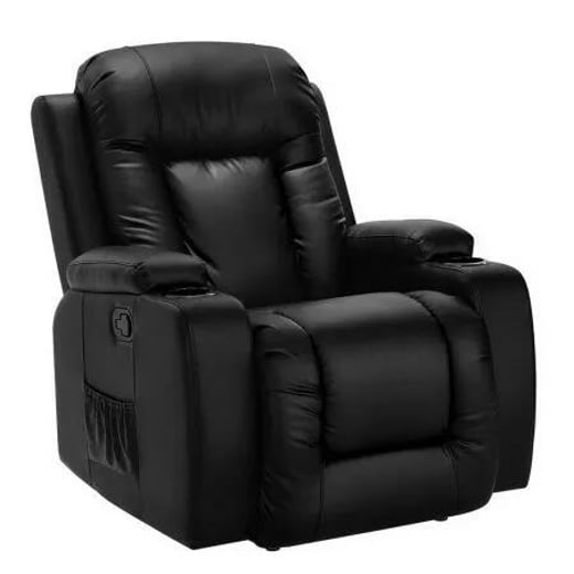 Artiss Recliner Chair Electric Heated Massage Chairs Faux Leather Cabin Artiss