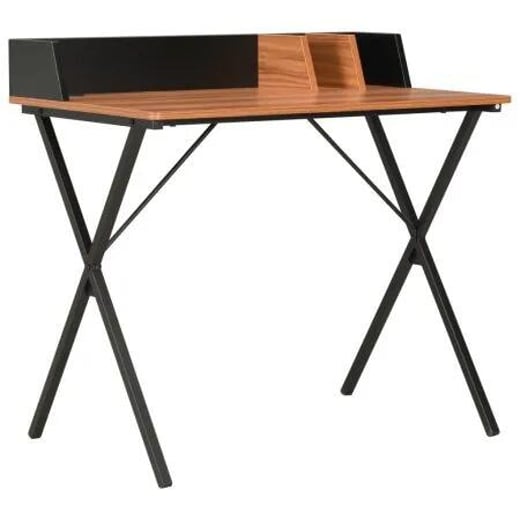 Desk Black and Brown 80x50x84 cm vidaXL