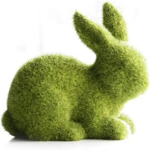 Easter Moss Rabbit Figurine Faux Artificial Moss Rabbit Flying Rabbit Crazy Sales