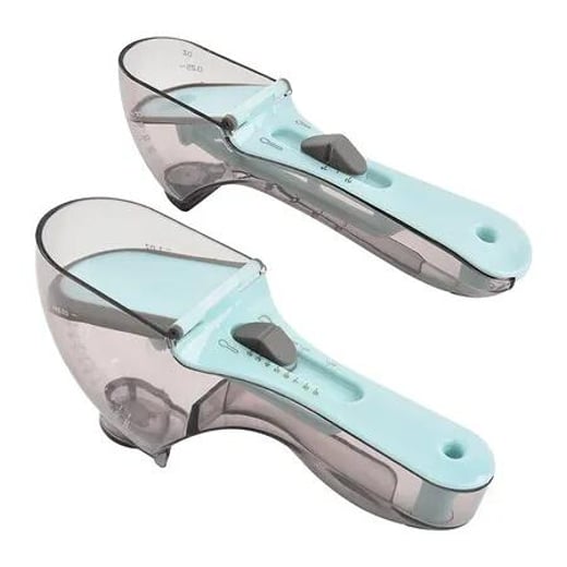 Adjustable Measuring Cups and Spoons Sets, Kitchen Tools Plastic Scale Measuring Spoon Crazy Sales