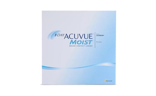 1-Day Acuvue Moist 90 Pack Contact Lens Daily Disposable - Afterpay - Private Health Rebate Acuvue