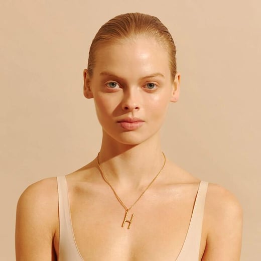 Grande Letter Necklace Amber Sceats