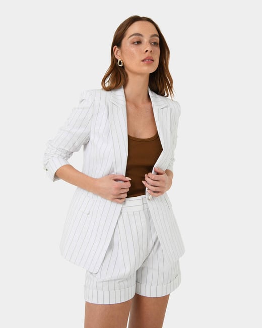 Ria Stripe Cotton Jacket  FORCAST