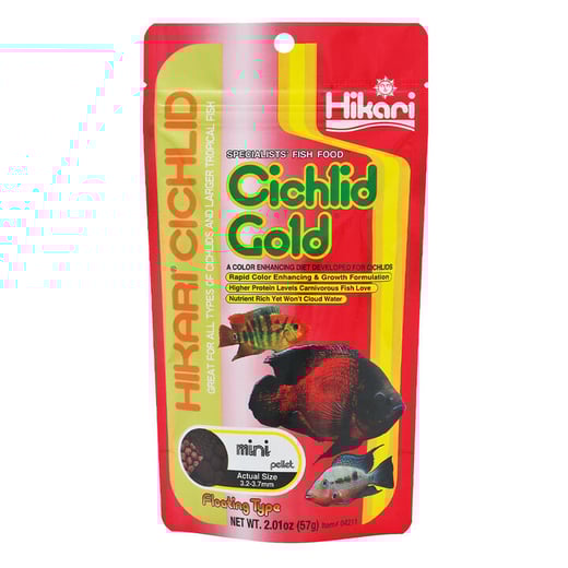 Hikari Cichlid Gold Color Enhancing Fish Food - Mini 57 Gm Hikari