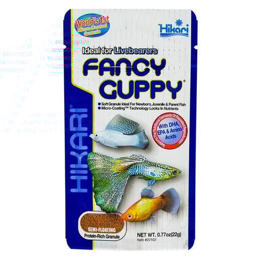 Hikari Fancy Guppy Livebearers Fish Food  22 Gm Hikari