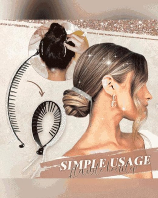 1pc Allover Rhinestone Tassel Hair Clip chicme