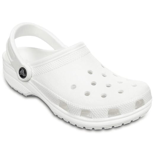 Crocs  Classic Clogs Roomy Fit Sandal Clog Sandals Slides Waterproof - White | Buy Online With Afterpay CROCS