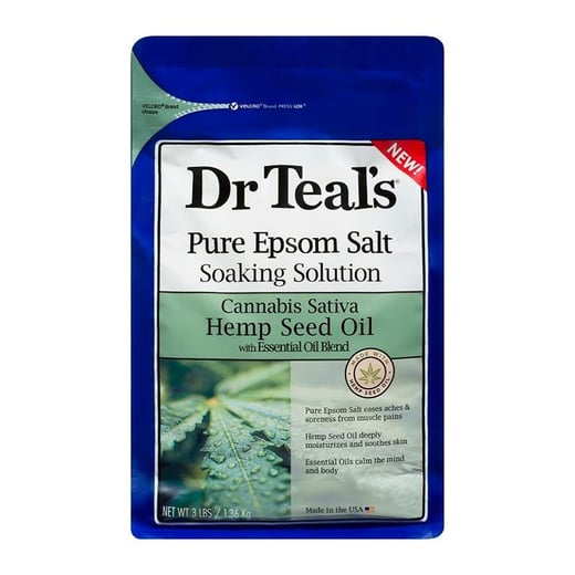 Dr Teal's Pure Epsom Salt - Hemp Seed Oil 1.36kg Dr Teal's