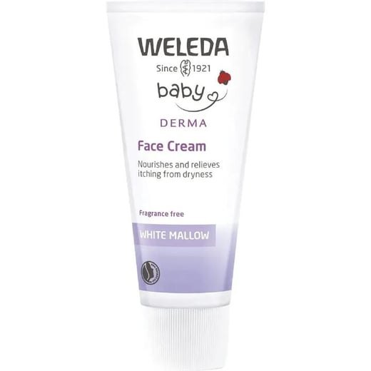 Weleda Baby Derma White Mallow Face Cream - Fragrance Free 50ml Weleda