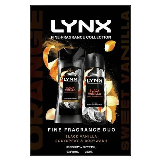 Lynx Fine Fragrance Collection Black Vanilla Duo Gift Set Lynx