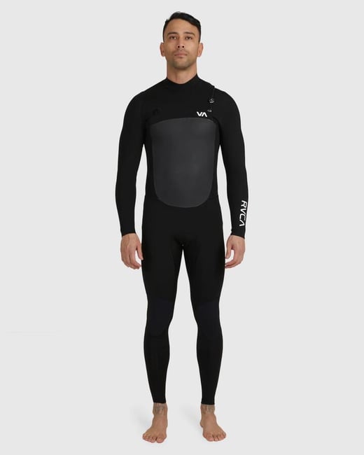 RVCA - Mens 3/2Mm Balance Chest Zip Fullsuit - Black - Size M RVCA