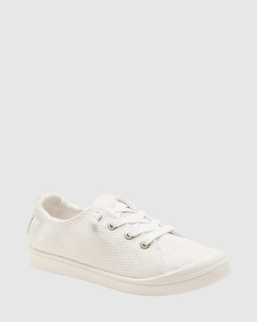 Roxy - Womens Bayshore Plus Sneakers - White/White - Size 9 Roxy