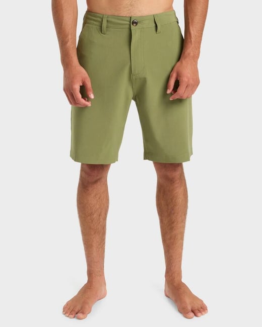 Quiksilver - Mens Union Amphibian 20" Hybrid Shorts - Loden Green - Size 28 Quiksilver