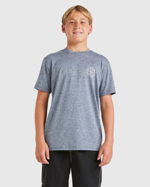 Billabong - Boys 8-16 Big Wave Daz Rash Vest - Navy Heather - Size M/12 Billabong