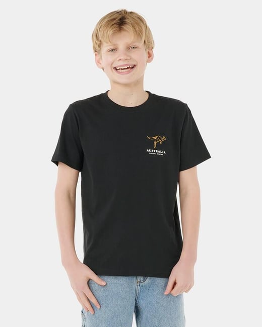 Rip Curl - Boys 8-16 Road Trip T-Shirt - Black - Size 10 Rip Curl