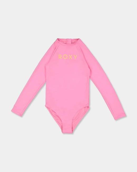 Roxy - Girls 8-16 Forever Roxy Long Sleeve Back Zip Onesie - Pink Cosmos - Size 14/XL Roxy