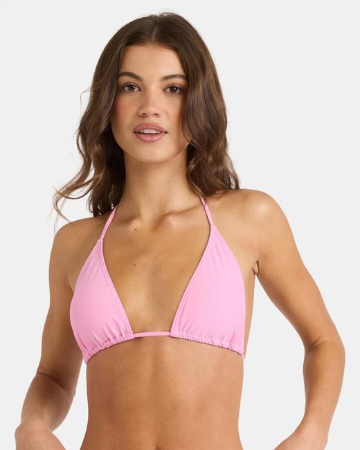 Nunui - Womens Slider Tri Bikini Top - Pink - Size L/12 Nunui