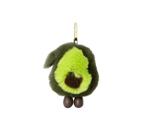 EVERAU® Fluffy Avocado Keyring - Green / One Size EVERAU