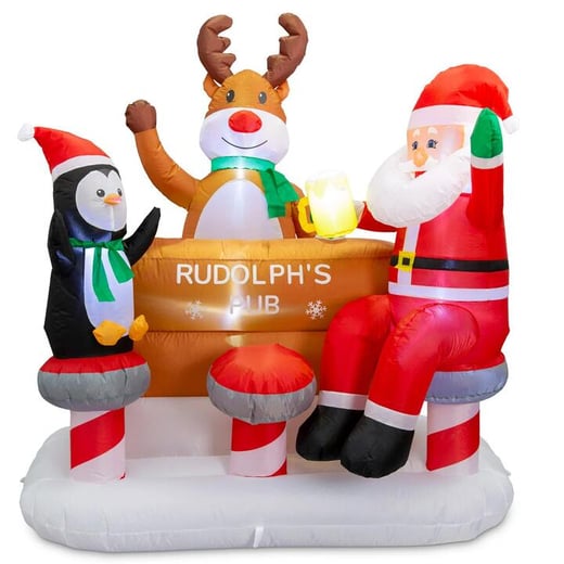 Stockholm Christmas Lights Xmas Inflatable Airpower Rudolph's Pub 150cm Decor Outbax