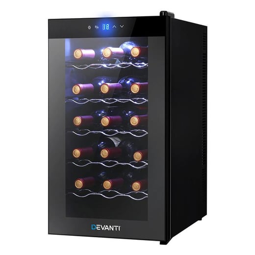 Devanti Wine Fridge Cooler 18 Bottles Kings Warehouse