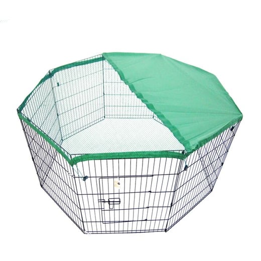 Pet Playpen Foldable Dog Cage 8 Panel 30in with Cover Kings Warehouse