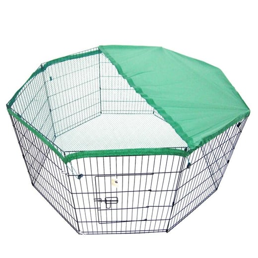 Pet Playpen Foldable Dog Cage 8 Panel 42in with Cover Kings Warehouse