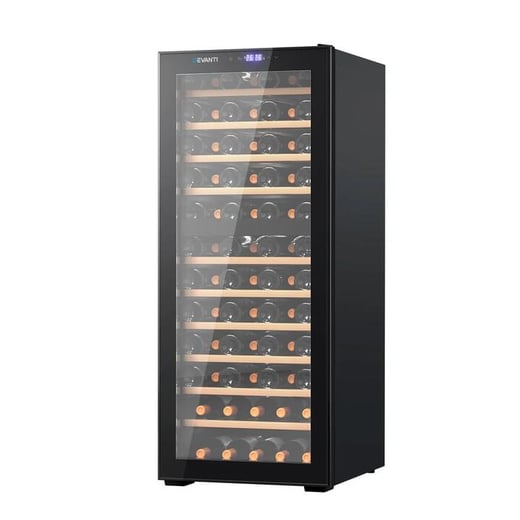 Devanti Wine Fridge Cooler Compressor Dual Zone 80 Bottles Kings Warehouse