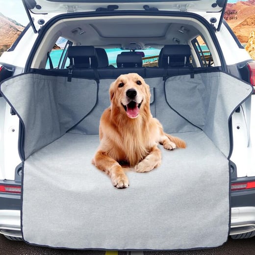 Ondoing Grey Dog Car Boot Cover SUV Liner Trunk Rear Cargo Hammock Waterproof Protector Kings Warehouse