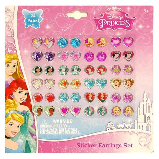 Disney Princess Sticker Earrings 24 Pair Pack Disney Princess