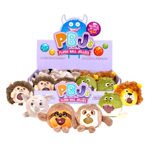 Plush Ball Jellies Squishy Wild Animals Assorted Plush Ball Jellies