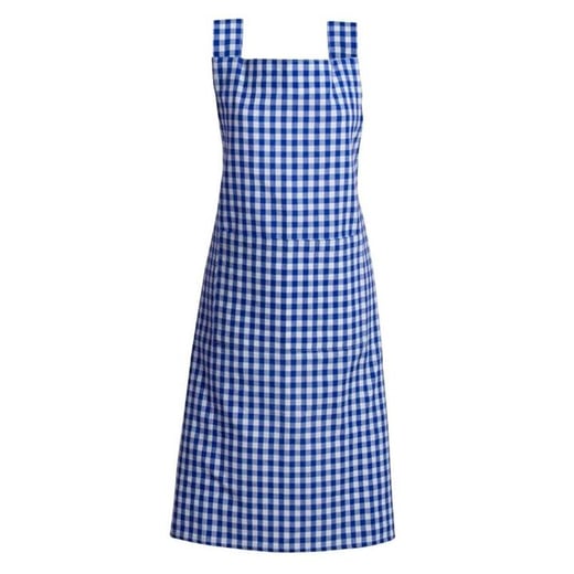 RANS Gingham Blue Apron Manchester Factory