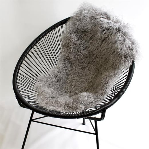 Accessorize Mongolian Plush Grey Wool Rug Manchester Factory