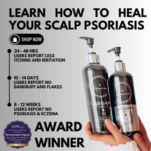 Scalp & Body Care For Your: Psoriasis, Eczema, Itching, Sores, Scabs & Dandruff - 10 Minute Miracle - Essential Bundle, 250 ML BOTTLES - 30 DAY SUPPLY The Australian Organic