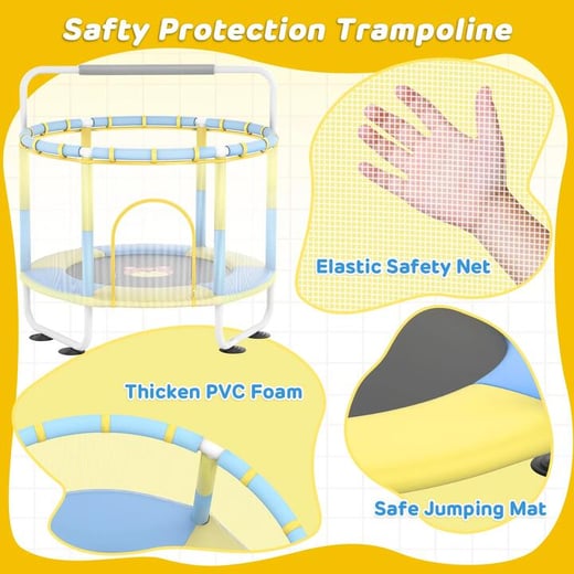 Advwin 55" Trampoline with Basketball Hoop Swings Advwin