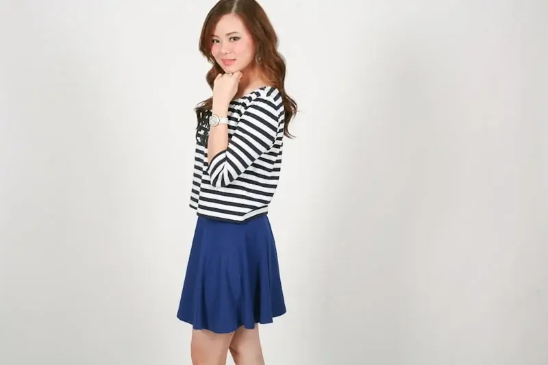 Women's striped boatneck top