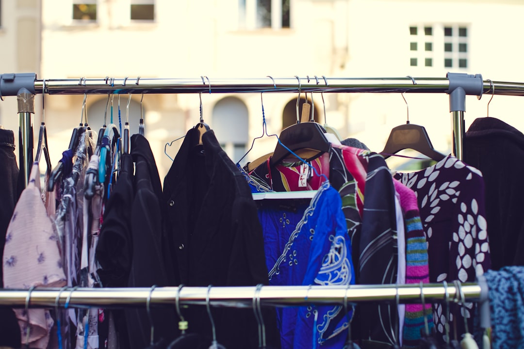 Variety of women clothing styles on a rack